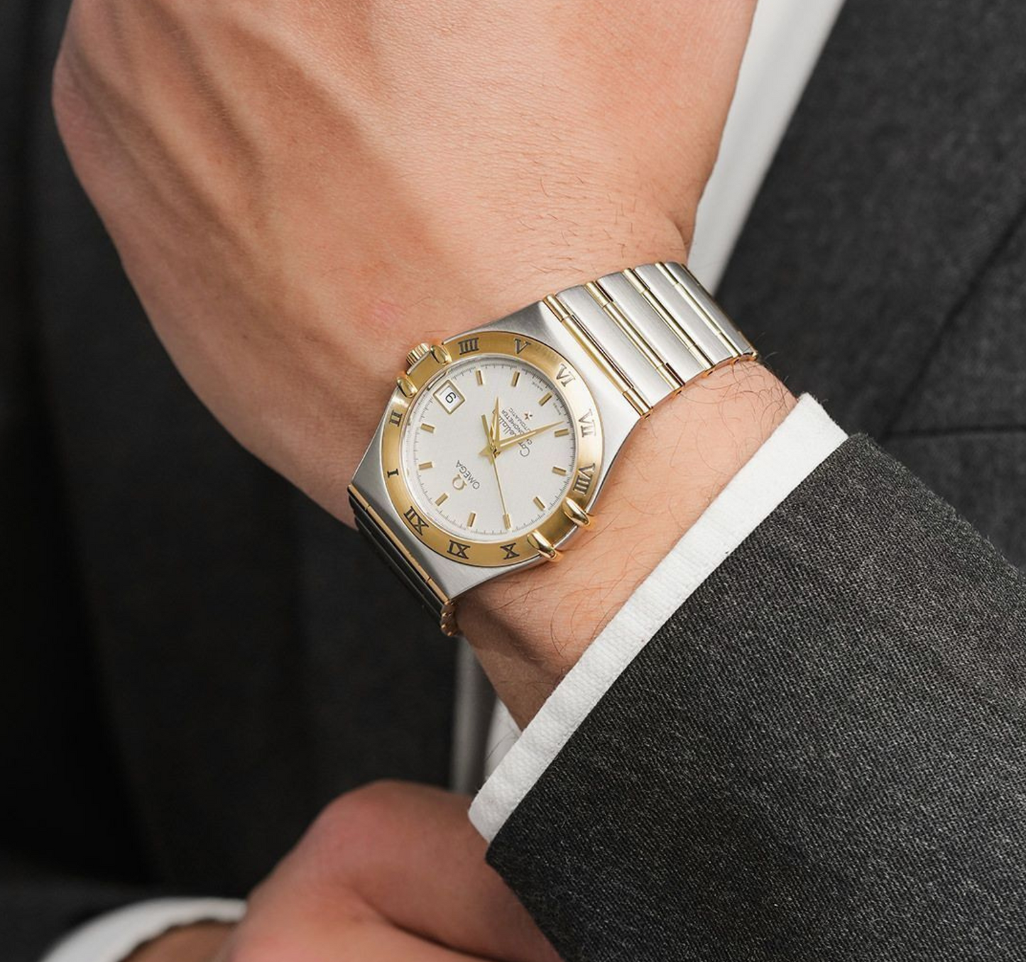 OMEGA CONSTELLATION 35.5 MM, STEEL ‑ YELLOW GOLD ON STEEL ‑ GOLD FULL BAR 1202.30.00