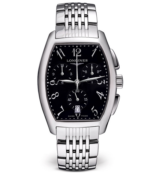 LONGINES  Men's  Evidenze Black Chronograph Dial Watch L26564536