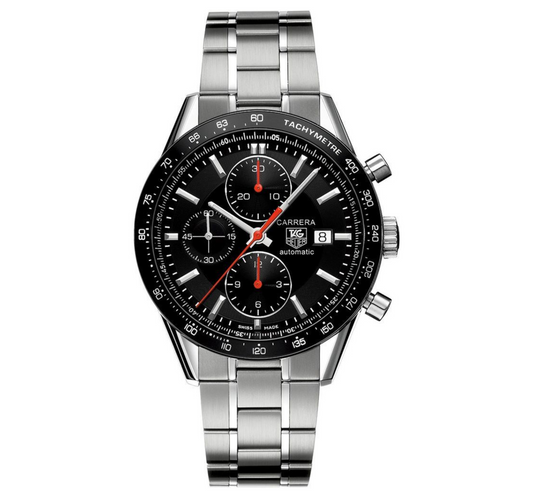 TAG HEUER CARRERA BLACK SILVER COLOUR CV2014.BA0794