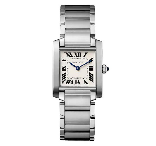 CARTIER Tank Française Watch Small Model, Quartz Movement, Steel WSTA0005