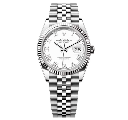 Rolex Datejust 36mm 116234 White Roman Numeral Dial