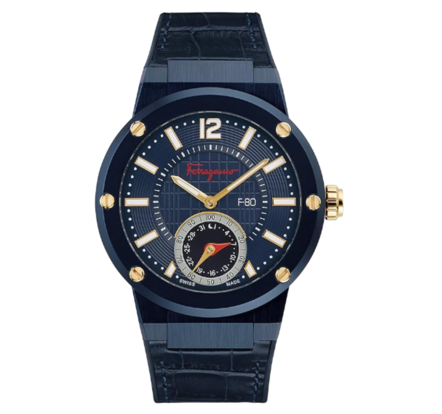 Salvatore Ferragamo Dress Watch For Men Analog Leather- FAZ010016